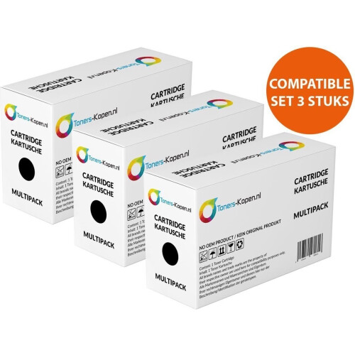3X Lexmark 50F2H00 51F2H00 51F2HA0 Zwart Toner - 15000 Pagina's - 50F2H0E compatible 50F2H0E alternatief - MS310 MS410 MS510 MS610 Series - Lexmark toner 50f2h00 toner 51f2h00 toner - Huismerk