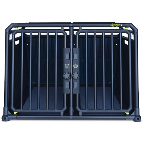 4Pets Autobench Pro Noir 22 - Autobenche voor 2 honden - Dubbelwandig kunststof - Antraciet