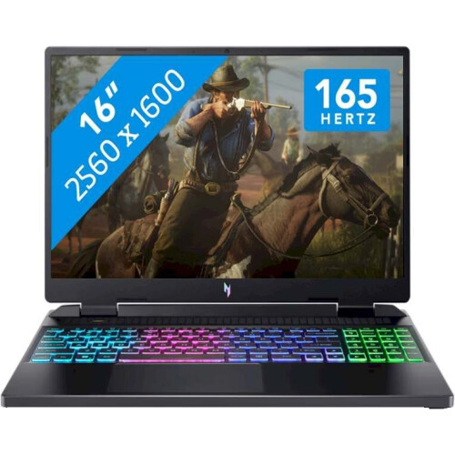 Acer Nitro 16 AN16-42-R5G4 16 Wide QXGA 165Hz, AMD Ryzen 7 8845HS, 32GB, 1TB SSD, Geforce RTX 4070 8GB, W11 Home, Belgisch Azerty toetsenbord