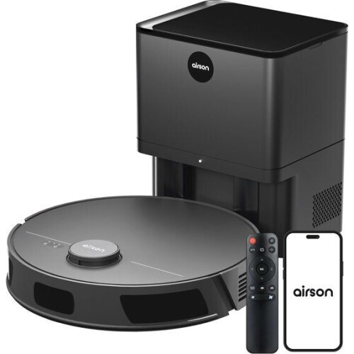 Airson X2 Ultra Clean - Robotstofzuiger - Dweilfunctie - Automatisch leegstation - LiDAR navigatie - Space Black