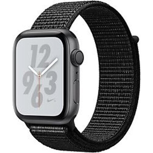Apple Watch Nike+ Series 4 44 mm aluminium spacegrijs met geweven Nike sportbandje [wifi] zwart