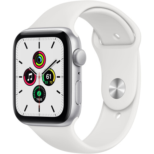 Apple Watch SE (2022) - Smartwatch - 44mm GPS - Zilver (Wit)