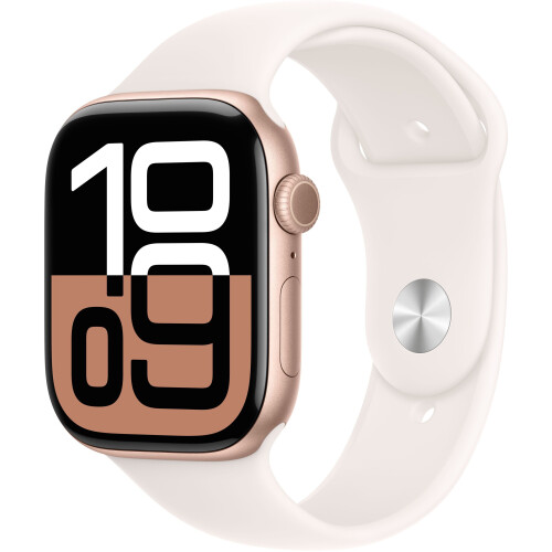 Apple Watch Series 10 - Smartwatch - GPS + Cellular - 46mm - Rosé Goud (Blauw)
