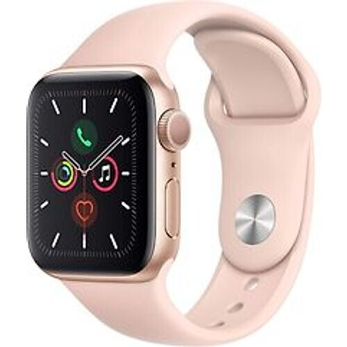 Apple Watch Series 5 40 mm kast van goud aluminium met roze sportbandje [wifi]