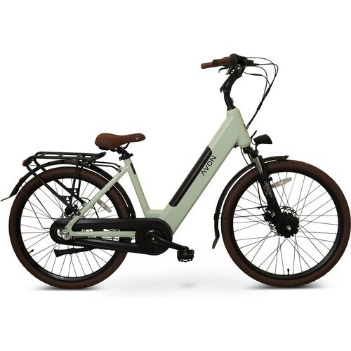 Avon Bx1 Elektrische Fiets 26 Inch – 250w Voorwielmotor 504wh Accu 90km Actieradius Hydraulische Schijfremmen Nexus 3-speed Kleurendisplay Lage Instap Lichtgroen