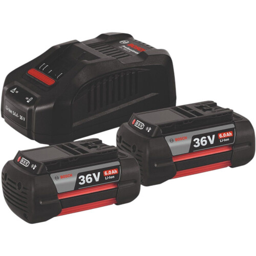 Bosch GBA 36V 6.0 Ah Starterset - 2 Accu's + GAL 3680 CV Professional (2 stuks)