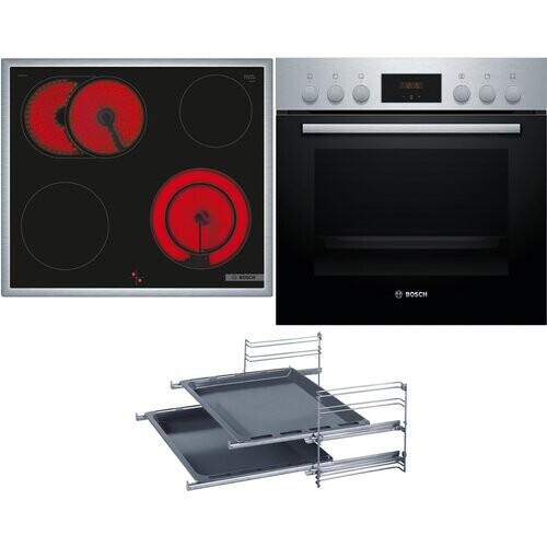 Bosch Hnd211rs63 Inbouw Oven Met Keramische Kookplaat - Hete Lucht & Grill Functie - 66 Liter | Nieuw (outlet)