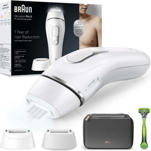 Braun Silk-expert Pro 5 - IPL Ontharingsapparaat - Snelle behandeling - Wit