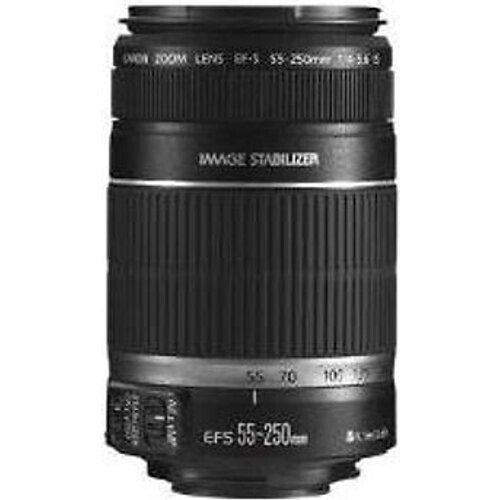 Canon EF-S 55-250 mm F4.0-5.6 IS 58 mm filter (geschikt voor Canon EF-S) zwart