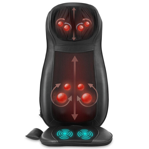 Coast Massagestoelhoes - Elektrische massagestoelhoes - 3 Massagezones - Zwart