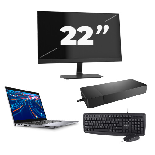 Dell Latitude 5320 - Intel Core i5-11e Generatie - 13 inch - 16GB RAM - 256GB SSD - Windows 11 Home + 1x 22 inch Monitor