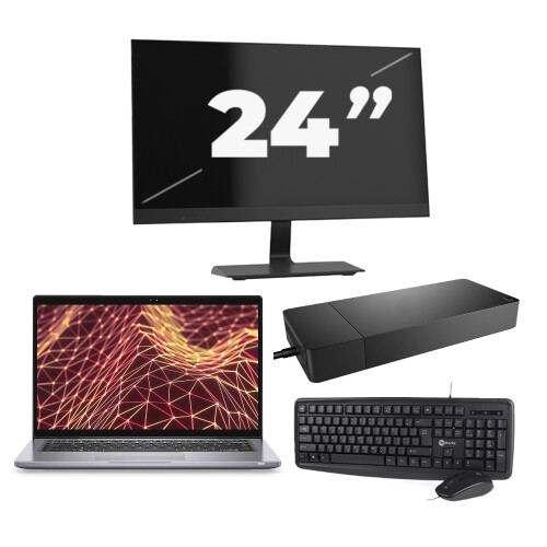 Dell Latitude 7330 - Intel Core i5-12e Generatie - 13 inch - Touch - 16GB RAM - 256GB SSD - Windows 11 Home + 1x 24 inch Monitor