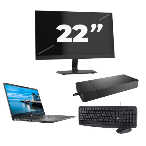 Dell Latitude 7420 - Intel Core i5-11e Generatie - 14 inch - 16GB RAM - 256GB SSD - Windows 11 Home + 1x 22 inch Monitor