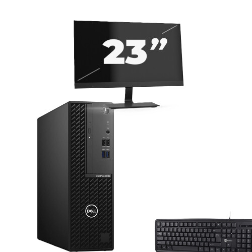 Dell OptiPlex 3080 SFF - Intel Core i7-10e Generatie - 8GB RAM - 256GB SSD - Windows 11 + 1x 23 inch Monitor