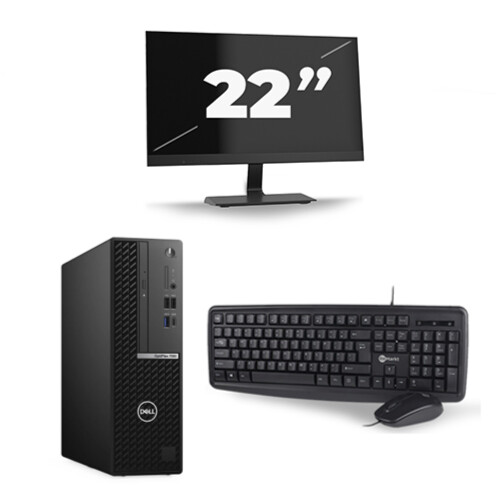 Dell OptiPlex 7080 USFF - Intel Core i7-10e Generatie - 8GB RAM - 256GB SSD - Windows 11 + 1x 22 inch Monitor