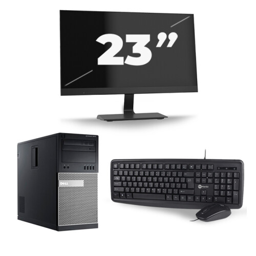 Dell Optiplex 9020 Micro Tower - Intel Core i7-4e Generatie - 16GB RAM - 256GB SSD - Windows 10 + 1x 23 inch Monitor