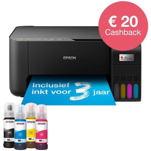 Epson EcoTank ET-2860 - A4 Inkjetprinter - Multifunctioneel met navulbare inkttanks - Zwart