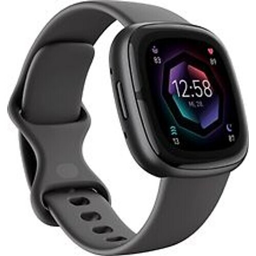 Fitbit Sense 2 40 mm grafiet met een siliconen polsband nachtgrijs [wifi]