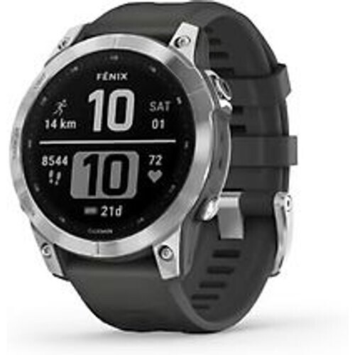 Garmin Fenix 7 47 mm zilver met graphite band [wifi]