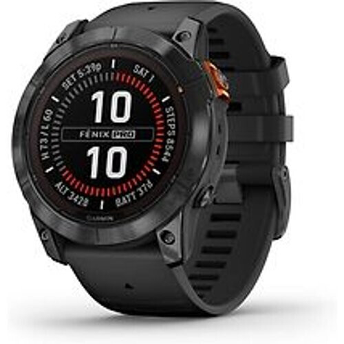 Garmin Fenix 7X Pro 51 mm zwart met een zwarte siliconen polsband [Solar Edition]