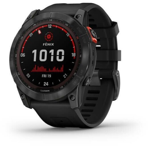 Garmin fēnix 7X Solar - Smartwatch - 1,4" scherm - Grijs (Zwart)