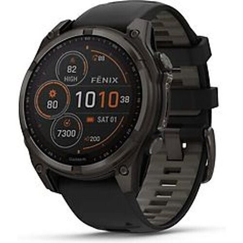 Garmin Fenix 8 47 mm koolstofgrijs met grafiet polsband [wifi, Sapphire Solar Edition]