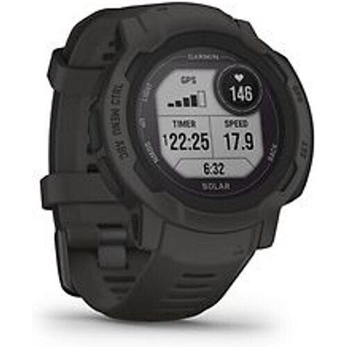 Garmin Instinct 2 45 mm zwart met een zwart siliconen polsband