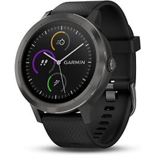 Garmin Vivoactive 3 30,4 mm steen met siliconen bandje zwart