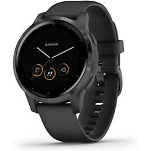 Garmin Vivoactive 4s 40 mm zwart met een zwarte siliconen polsband