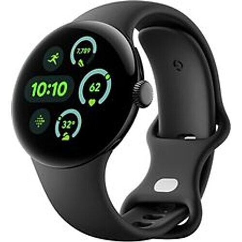 Google Pixel Watch 3 41 mm matzwart op sportbandje obsidiaan [wifi]