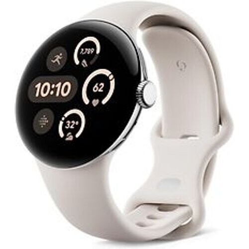 Google Pixel Watch 3 45 mm gepolijst zilver op sportbandje china [wifi + 4G]