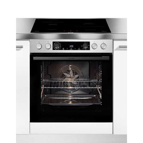 Gorenje BCSIB 737OTX - Inbouw oven - 77 liter - Inductiekookplaat GI6400BSCOT - RVS zwart