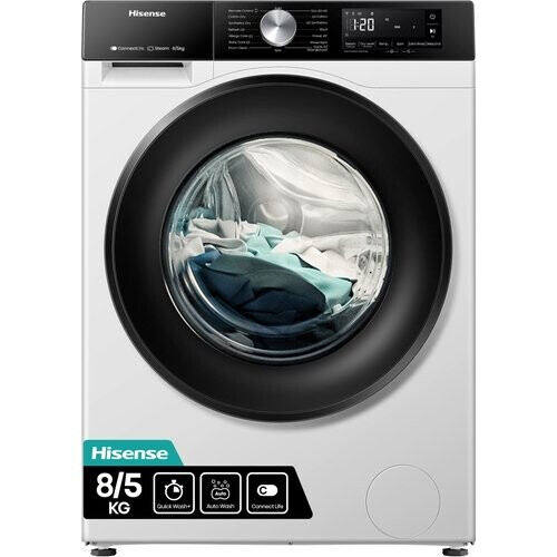 Hisense Wd3s8043bw3 - Was-droogcombinatie - 8 Kg Wassen - 5 Kg Drogen - 1400 Tpm - Stoomfunctie - Energieklasse D | Nieuw (outlet)