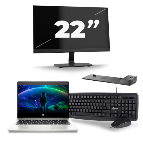 HP ProBook 430 G6 - Intel Core i5-8e Generatie - 13 inch - 8GB RAM - 256GB SSD - Windows 11 + 1x 22 inch Monitor