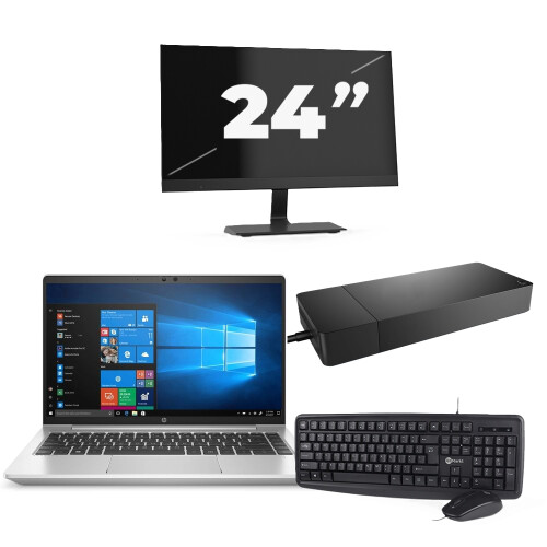 HP ProBook 440 G8 - Intel Core i3-11e Generatie - 14 inch - 8GB RAM - 256GB SSD - Windows 11 Home + 1x 24 inch Monitor