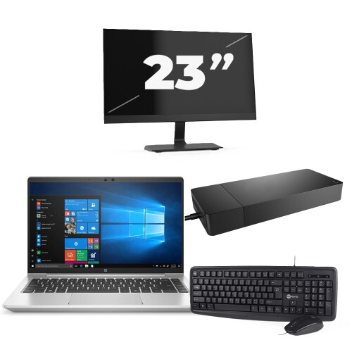 HP ProBook 440 G8 - Intel Core i3-11e Generatie - 14 inch - 8GB RAM - 256GB SSD - Windows 11 Home + 1x 23 inch Monitor