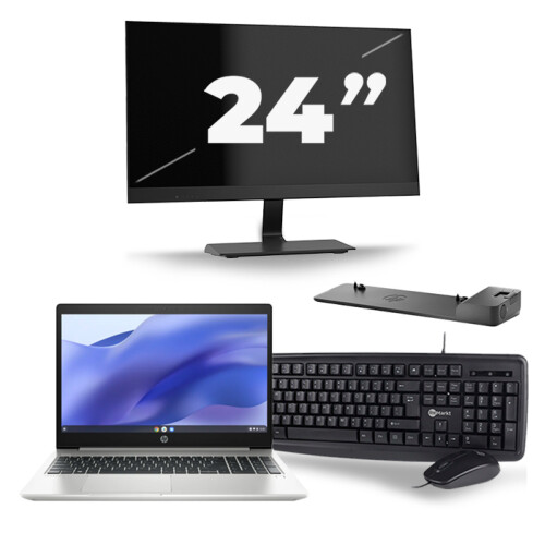 HP ProBook 450 G7 - Intel Core i5-10e Generatie - 15 inch - 8GB RAM - 256GB SSD - Windows 11 + 1x 24 inch Monitor