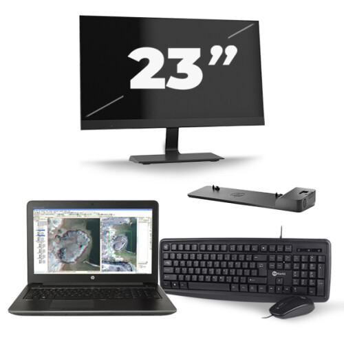 HP ZBook 15 G3 - Intel Core i7-6e Generatie - 15 inch - 16GB RAM - 256GB SSD - Windows 11 + 1x 23 inch Monitor