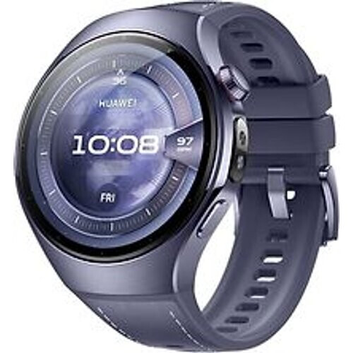 Huawei Watch 5 46 mm titanium kast grijs/violet met de composiet band paars [wifi + 4G]
