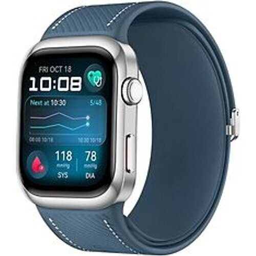 Huawei Watch D2 zilver met Leren Band M/L blauw