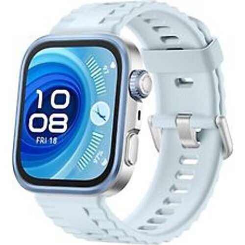 Huawei Watch Fit 4 Pro 40 mm zilver met fluoro-elastomeer bandje blauw