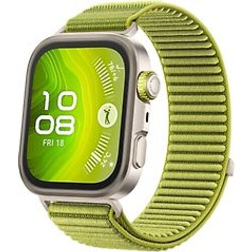Huawei Watch Fit 4 Pro 40 mm zilver met nylon bandje groen