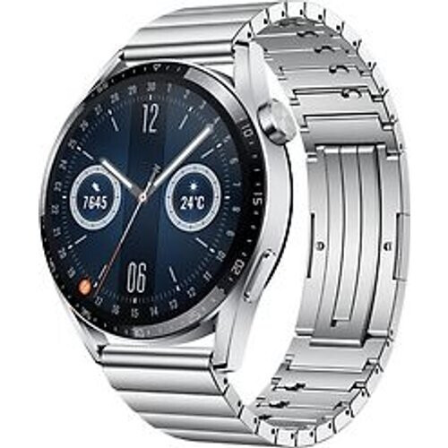 Huawei Watch GT 3 46 mm zilver met metalen bandje zilver
