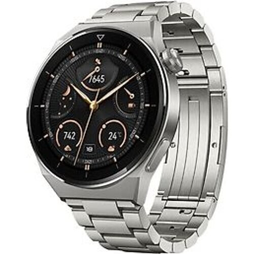 Huawei Watch GT 3 Pro 46 mm titanium met roestvrijstalen armband titanium