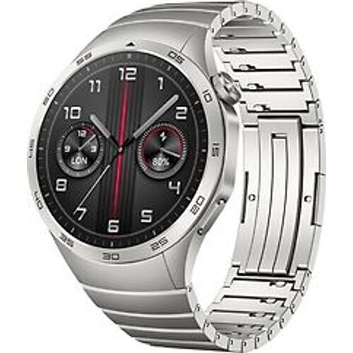 Huawei Watch GT 4 46 mm zilver met roestvrijstalen armband zilver