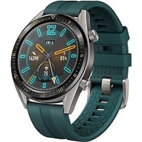 Huawei Watch GT 46,5 mm grijs met siliconenarmband groen [active edition]