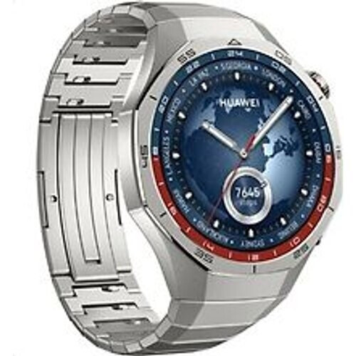 Huawei Watch GT 5 Pro 46 mm roestvrij stalen kast zilver met titanium bandje zilver