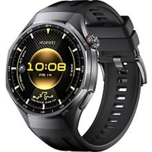 Huawei Watch GT 6 Pro 46 mm titaniumm kast zwart met fluorelastomeer bandje zwart