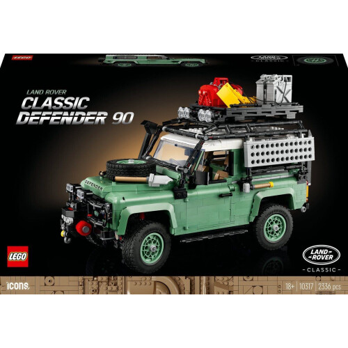 LEGO Icons Land Rover Classic Defender 90 - Bouwpakket voor Volwassenen - 2336 Onderdelen - Zandgroen