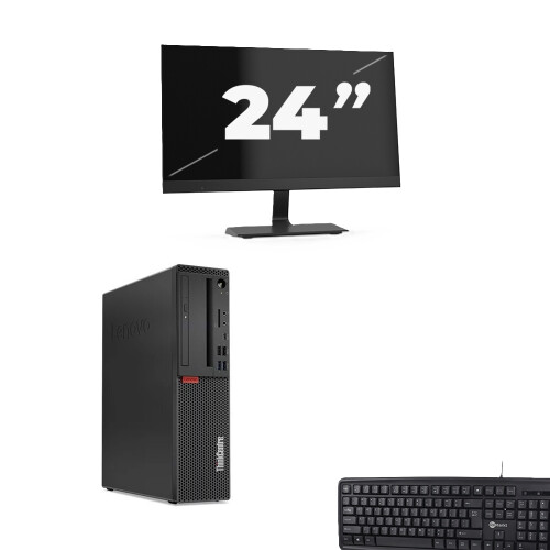 Lenovo ThinkCentre M720s SFF - Intel Core i5-9e Generatie - 8GB RAM - 256GB SSD - Windows 11 + 1x 24 inch Monitor